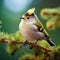 Goldcrest (Regulus regulus)  Made With Generative AI illustration