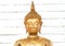 The Goldden Buddha statue with white background