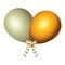 goldden and white pearl balloons helium decoration