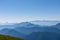 Goldeck - Panoramic view of magical mountain peaks of Karawanks and Julian Alps seen from Goldeck, Latschur group, Gailtal Alps