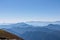 Goldeck - Panoramic view of magical mountain peaks of Karawanks and Julian Alps seen from Goldeck, Latschur group, Gailtal Alps