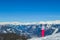 Goldeck - A Snowboarding girl enjoying the snowy Alps