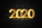 Golden 2020 new year premium black background design