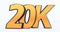 golden 20k or 20000 thank you, Web user Thank you celebrate of subscribers or followers and likes,