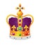 Golden 3d crown with French lily and Cross. Inspired by Edward\\\'s crown.