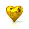 Golden 3d heart jigsaw puzzle