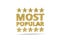 Golden 3D icon of title: Most Popular