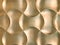 Golden 3D interior decorative wall panel with unusual geometric shape