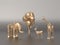 Golden 3d model low polygon Elephants, deer, giraffe.