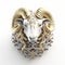 Golden 3d Rams Head Symbol: Surreal Animal Hybrids In Archetypal Style