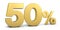 Golden 50 Percent Off Discount Sign, Special Offer 50% Off Discount Tag, Save On 50% Icon, Golden Sale Symbol, Gold Sale fifty, 3d