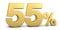 Golden 55 Percent Off Discount Sign, Special Offer 55% Off Discount Tag, Save On 55% Icon, Golden Sale Symbol, Gold Sale fifty fiv