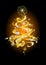 Golden abstract Christmas tree