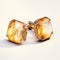 Golden Age Glamour: Yellow Cufflinks With Citrine Drawing