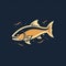 Golden Age Inspired Fish Jumping Logo Design