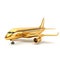 Golden airplane, aviation
