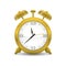 Golden Alarm Clock Vector Illustration