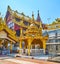 The golden alcove at the Eastern stairway of Shwedagon, Yangon,