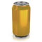 Golden aluminium can 3d illustration