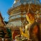 Golden amber buddha at Wat Doi Suthep Chiang Mai Thailand