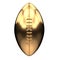 Golden American football Ball Isolated