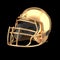 Golden American football helmet