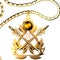 Golden Amulet of Swords