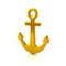 Golden anchor icon