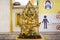 Golden ancient angel deity lord statue of Ketu mythology for thai people travel visit respect praying blessing mystical myth at