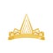 Golden ancient crown for king or monarch, queen or princess tiara vector Illustration