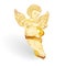 Golden angel with music lyre