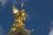 Golden angel statue monument in London