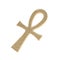 Golden ankh cross 3d rendering