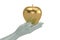 Golden apple in hands isolated on white background. 3D illustration