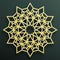 Golden Arabian ornament on a dark background. Eastern Islamic framework. Vector illustration.