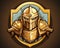 Golden armor Viking premium is a warrior card styled decoration ornament.