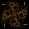 Golden art deco fractal pattern
