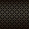 Golden art deco simple seamless pattern with round shapes, black and gold colors