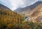 Golden Autumn Around Khalti Lake, Gupis City, Ghizer Valley, Northern Pakistan