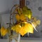 Golden autumn bouquet leaves in home