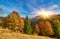 Golden Autumn Serenade: Majestic Carpathian Peaks Embraced by Nature\\\'s Palette