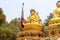 Golden AvalokiteÅ›vara statue in Kathmandu city