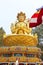 Golden AvalokiteÅ›vara statue in Kathmandu city