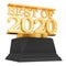 Golden Award, best of 2020 concept. 3D rendering