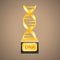 Golden award DNA. DNA Trophy. Vector illustration