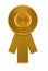 Golden award ribbon