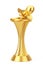 Golden Award Trophy Baby`s Dummy Pacifier. 3d Rendering