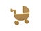 Golden baby bassinet