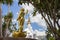 Golden Baby Buddha Statue and five sitting Buddha statues at Wat Pha Sorn KaewWat Phra Thart Pha Kaewin Khao Kho,Phetchabun,nort