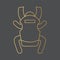 Golden baby carrier icon